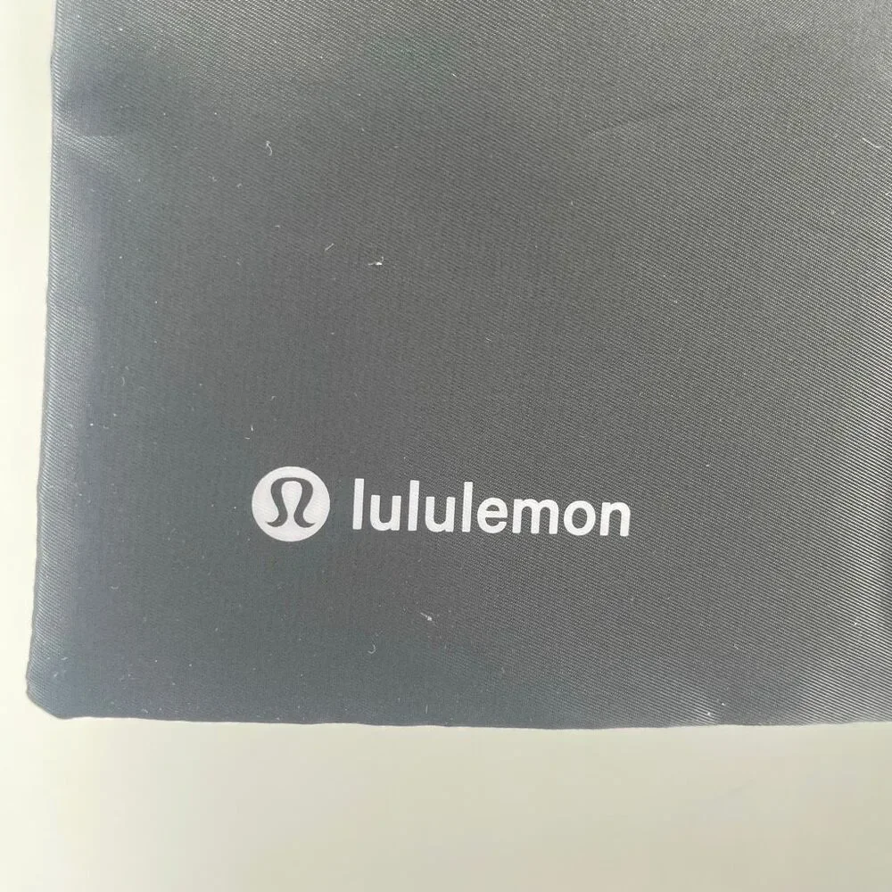 Lululemon Black Drawstring Storage Bag Shoe Gym Travel Pouch New